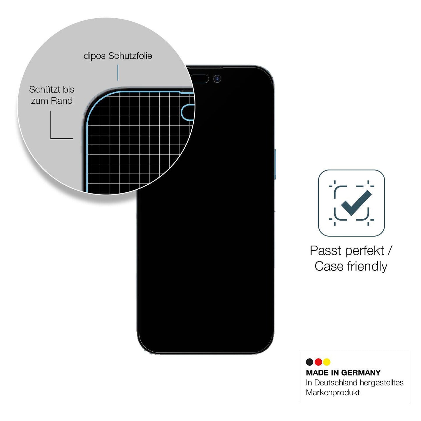 1x 9H Schutzfolie matt für Apple iPhone 15 Plus Panzerfolie
