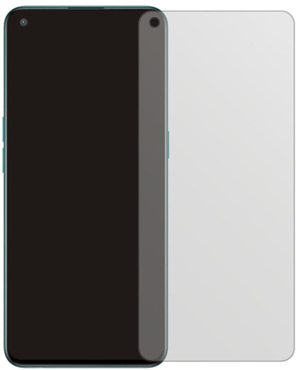 OnePlusNord CE mit aufgebrachter dipos Displayschutzfolie, die lästige Fingerabdrücke minimiert