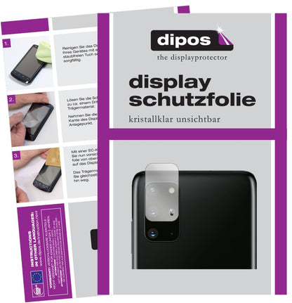 Klare Displayschutzfolie von dipos passend für Samsung Galaxy S20 Plus Kameralinse, präziser Zuschnitt und blasenfrei montiert