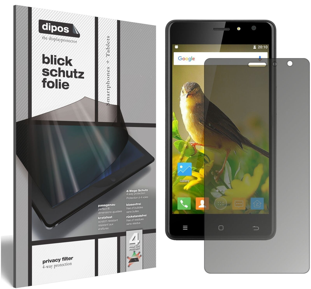 Blickschutzfolie für ZOPO C2 matt Schutzfolie Privacy