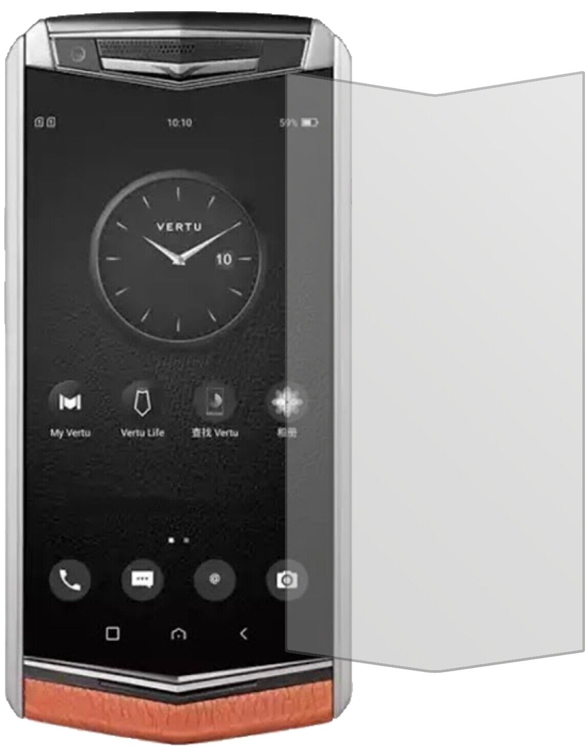 Matte Displayschutzfolie von dipos passend für Vertu Aster P, präziser Zuschnitt und blasenfrei montiert