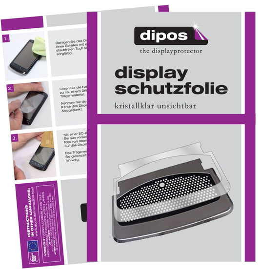 Klare Displayschutzfolie von dipos passend für SAECO Xelsis 7683 Tropfblech, präziser Zuschnitt und blasenfrei montiert