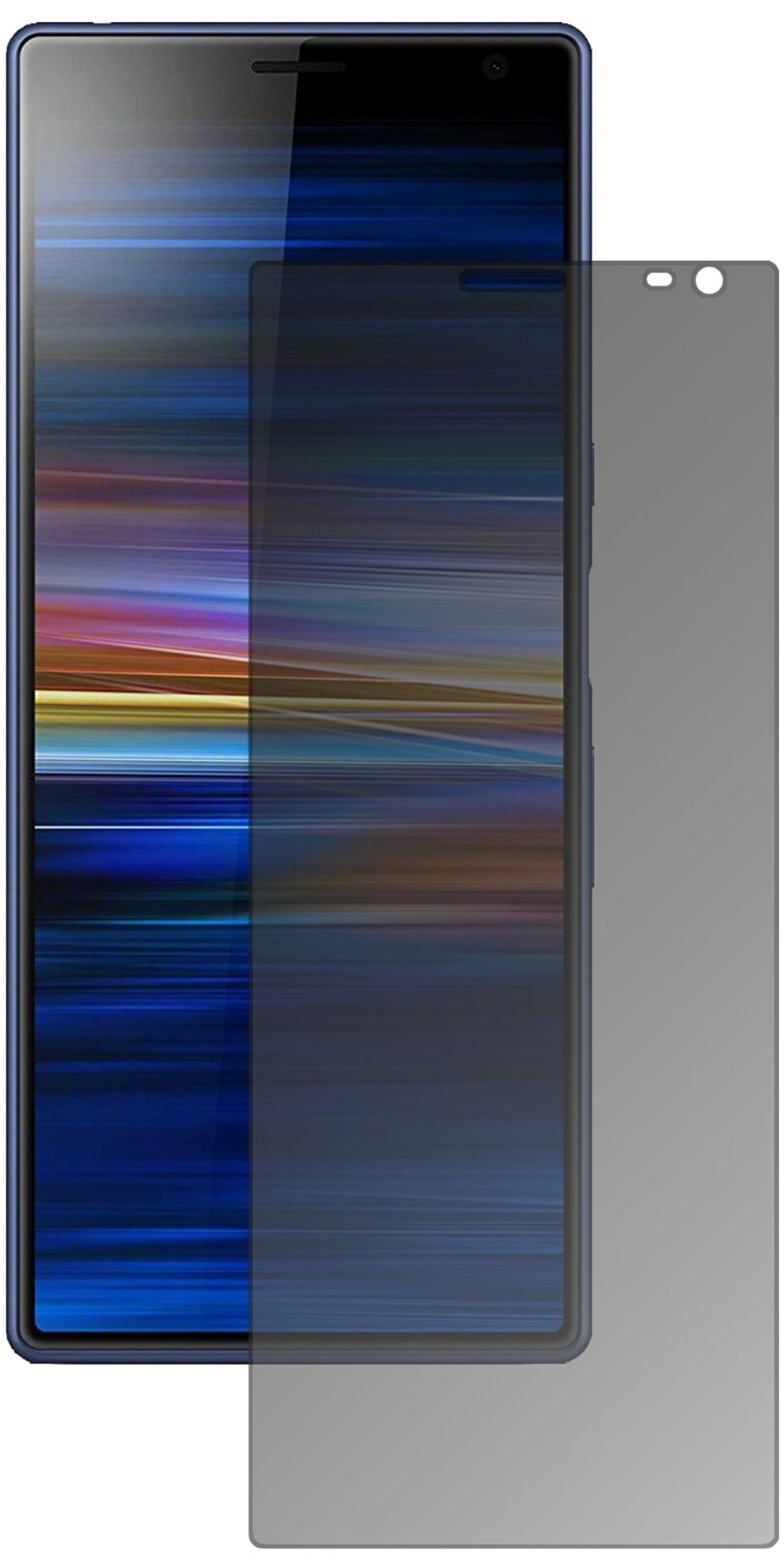 Blickschutzfolie von dipos passend für Sony Xperia 10, präziser Zuschnitt und blasenfrei montiert