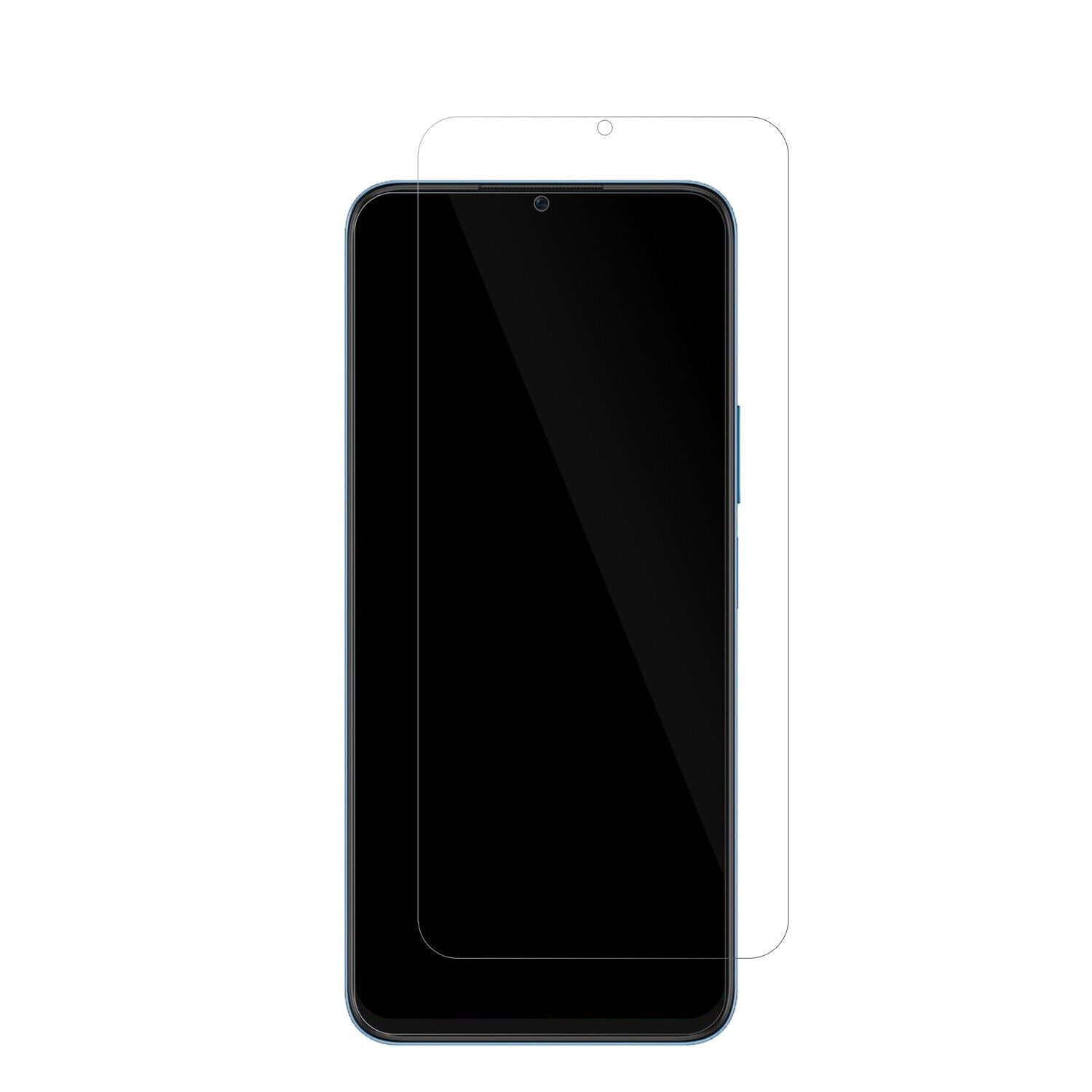 HonorX8 5G mit aufgebrachter dipos Displayschutzfolie, glasklare Darstellung ohne Einschränkungen