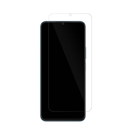 HonorX8 5G mit aufgebrachter dipos Displayschutzfolie, glasklare Darstellung ohne Einschränkungen