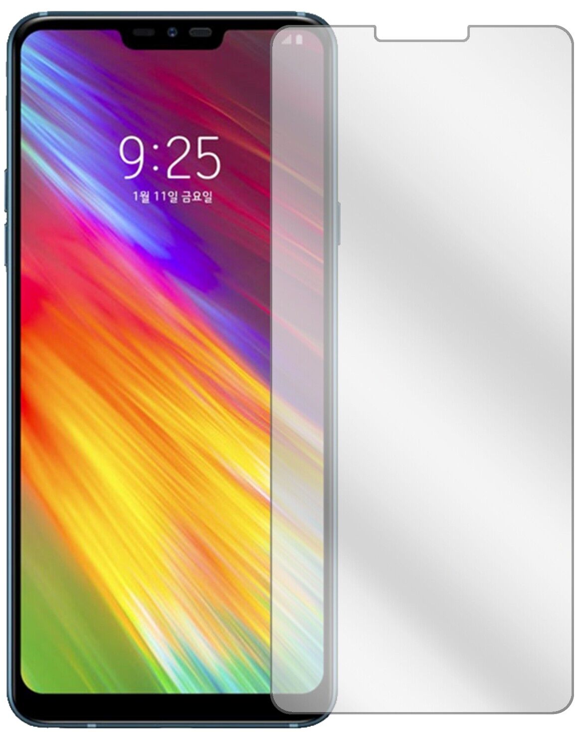 Klare Displayschutzfolie von dipos passend für LG Q9 One, präziser Zuschnitt und blasenfrei montiert
