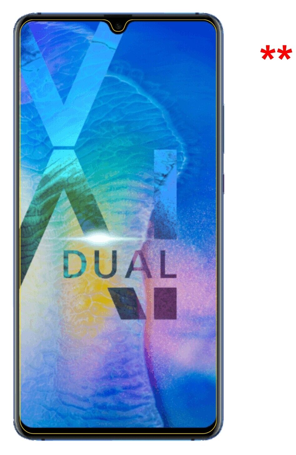 Privatsphäre-Schutz durch Sichtschutz-Folie passend zugeschnitten für Huawei Mate 20 X