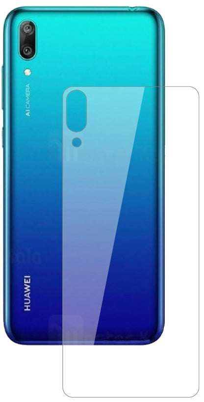 Klare Displayschutzfolie von dipos passend für Huawei Y7 Pro (2019) Rückseite, 9H kratzfest und blasenfrei montiert
