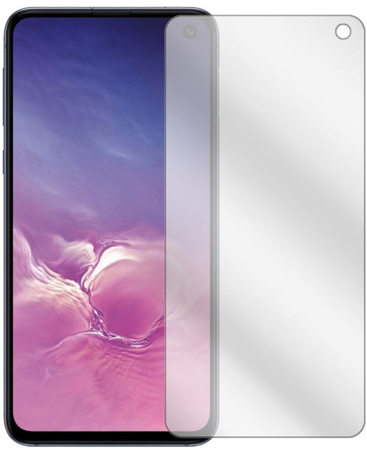 Klare Displayschutzfolie von dipos passend für Samsung Galaxy S10e, präziser Zuschnitt und blasenfrei montiert