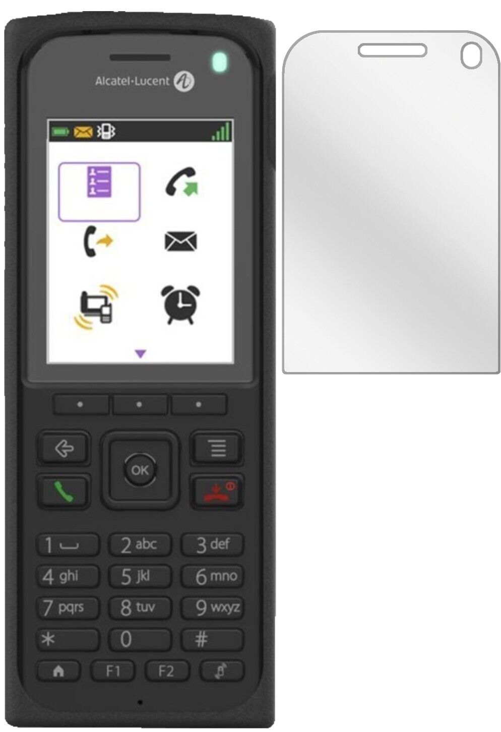 Klare Displayschutzfolie von dipos passend für Alcatel 8262, präziser Zuschnitt und blasenfrei montiert