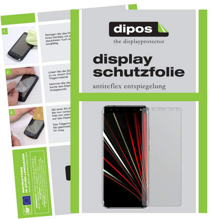 Matte Displayschutzfolie von dipos passend für Leagoo S8, präziser Zuschnitt und blasenfrei montiert