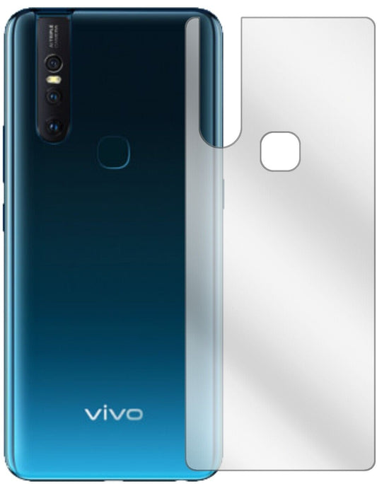 Klare Displayschutzfolie von dipos passend für Vivo S1 Rückseite, präziser Zuschnitt und blasenfrei montiert