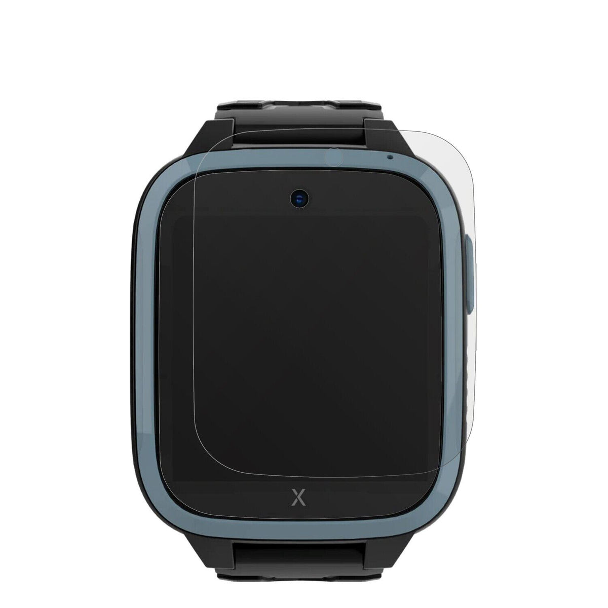 XploraXGO3 Kinder-Smartwatch mit aufgebrachter dipos Displayschutzfolie, die lästige Fingerabdrücke minimiert