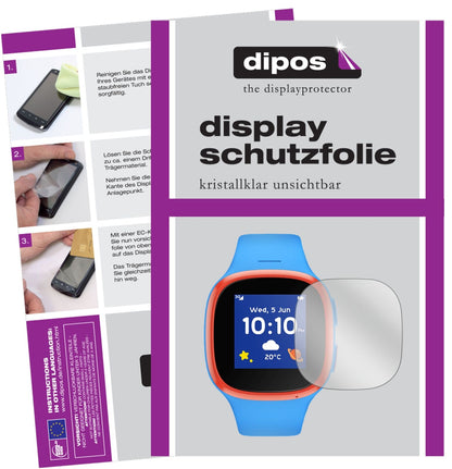 VodafoneV-Kids Watch mit aufgebrachter dipos Displayschutzfolie, glasklare Darstellung ohne Einschränkungen