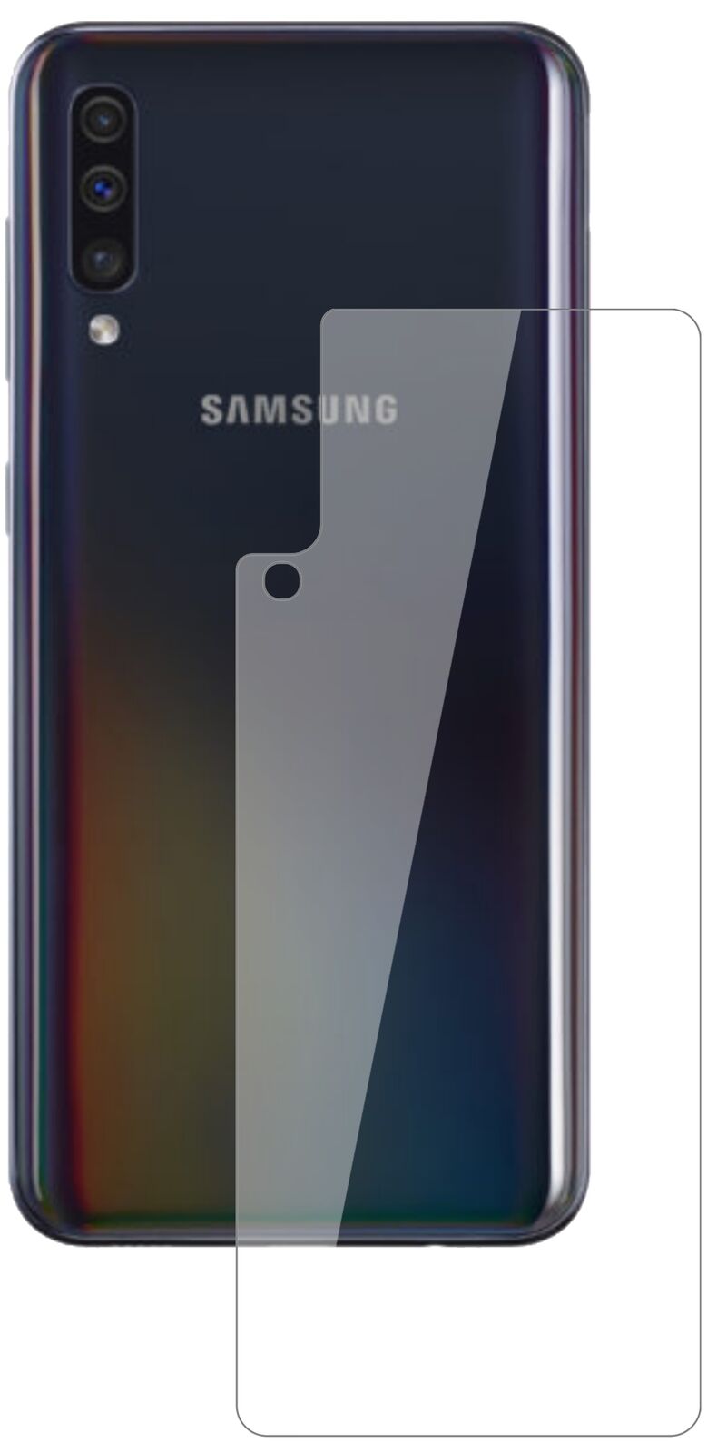 1x 9H Schutzfolie für Samsung Galaxy A40 Rückseite Panzerfolie