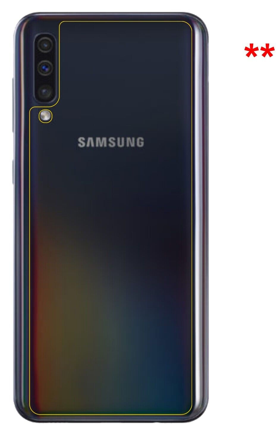 Dünne und klare Folie passend zugeschnitten für Samsung Galaxy A40 Rückseite