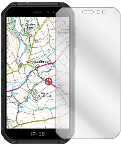 UlefoneArmor X7 mit aufgebrachter dipos Displayschutzfolie, glasklare Darstellung ohne Einschränkungen