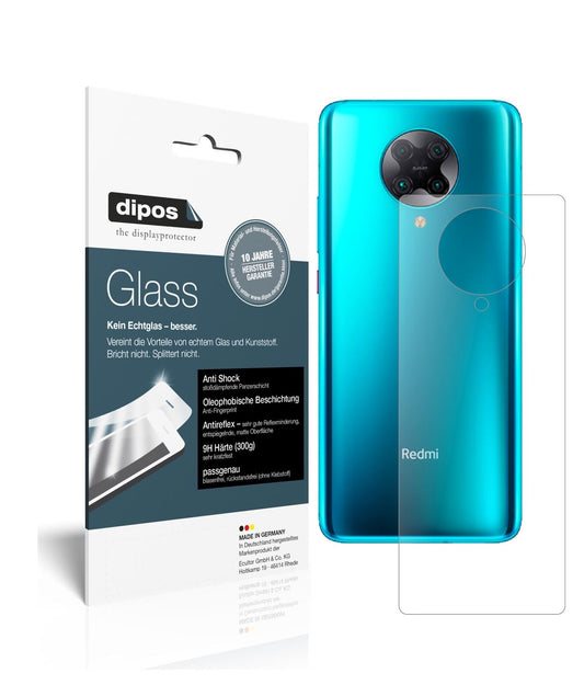 Matte Displayschutzfolie von dipos passend für Xiaomi Redmi K30 Pro Rückseite, 9H kratzfest und blasenfrei montiert