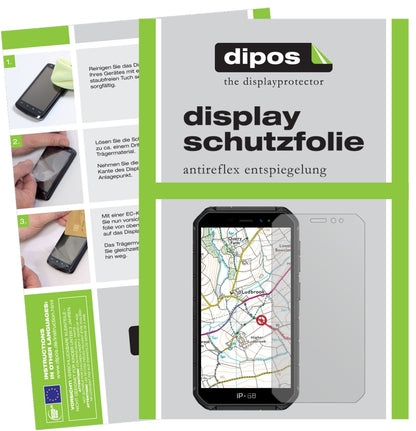 Matte Displayschutzfolie von dipos passend für Ulefone Armor X7, präziser Zuschnitt und blasenfrei montiert