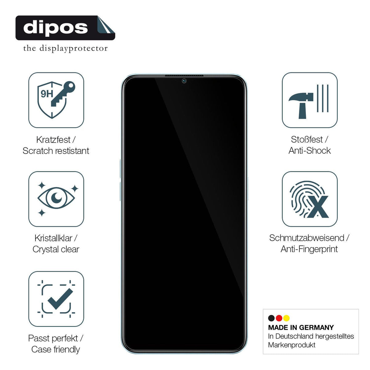 1x 9H Schutzfolie für OPPO A78 Panzerfolie