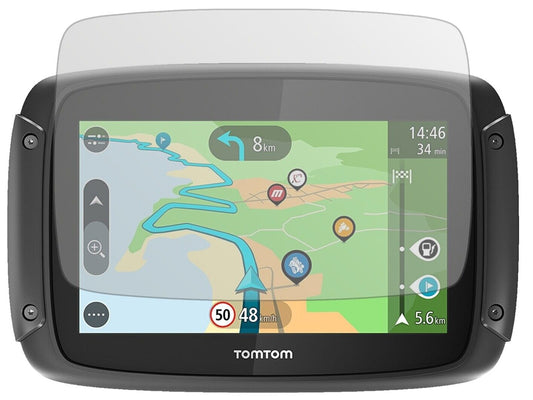 Matte Displayschutzfolie von dipos passend für TomTom Rider 500, präziser Zuschnitt und blasenfrei montiert