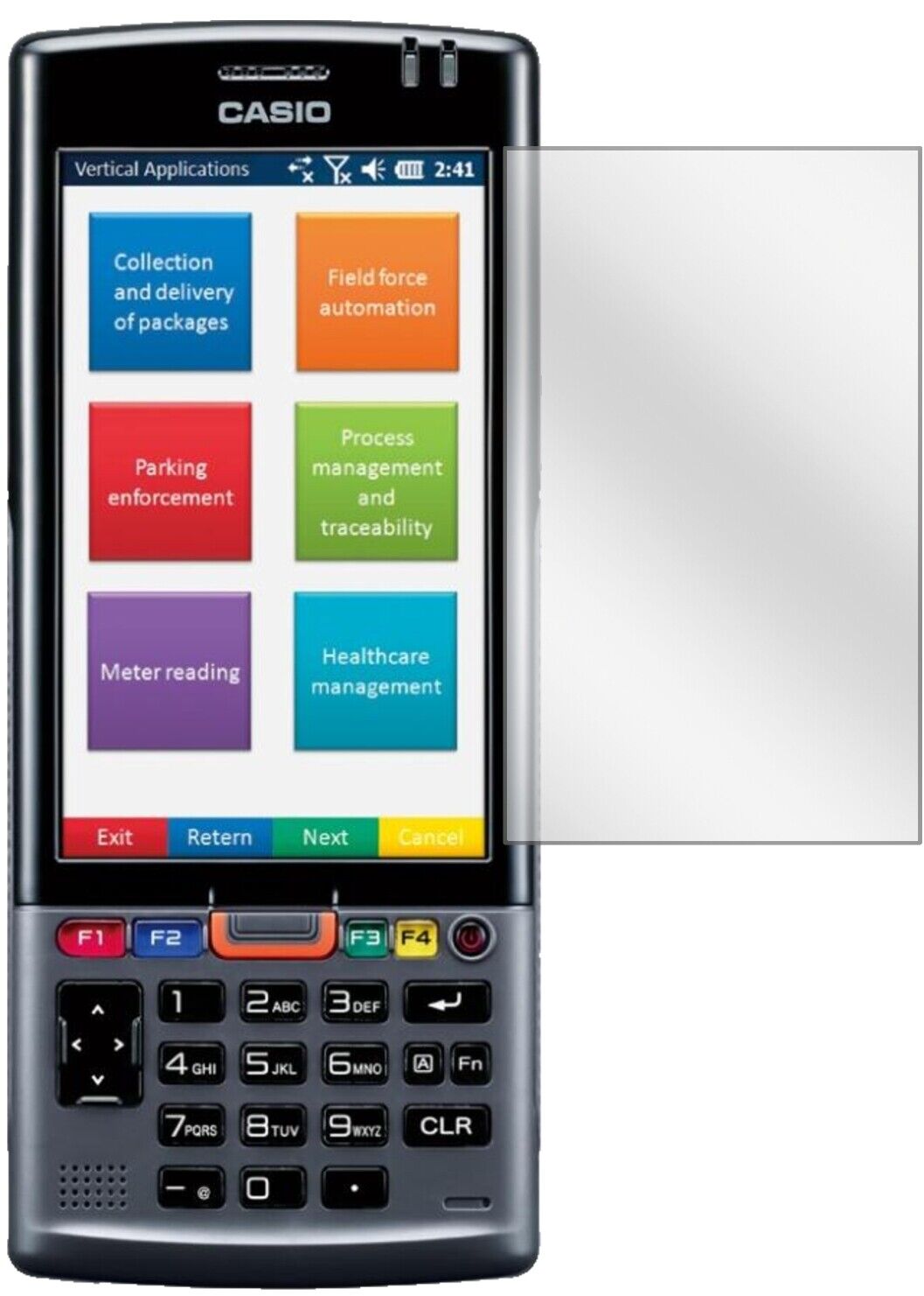 Klare Displayschutzfolie von dipos passend für Casio IT-G500-CE, präziser Zuschnitt und blasenfrei montiert