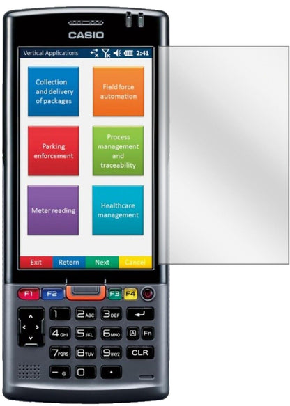 Klare Displayschutzfolie von dipos passend für Casio IT-G500-CE, präziser Zuschnitt und blasenfrei montiert
