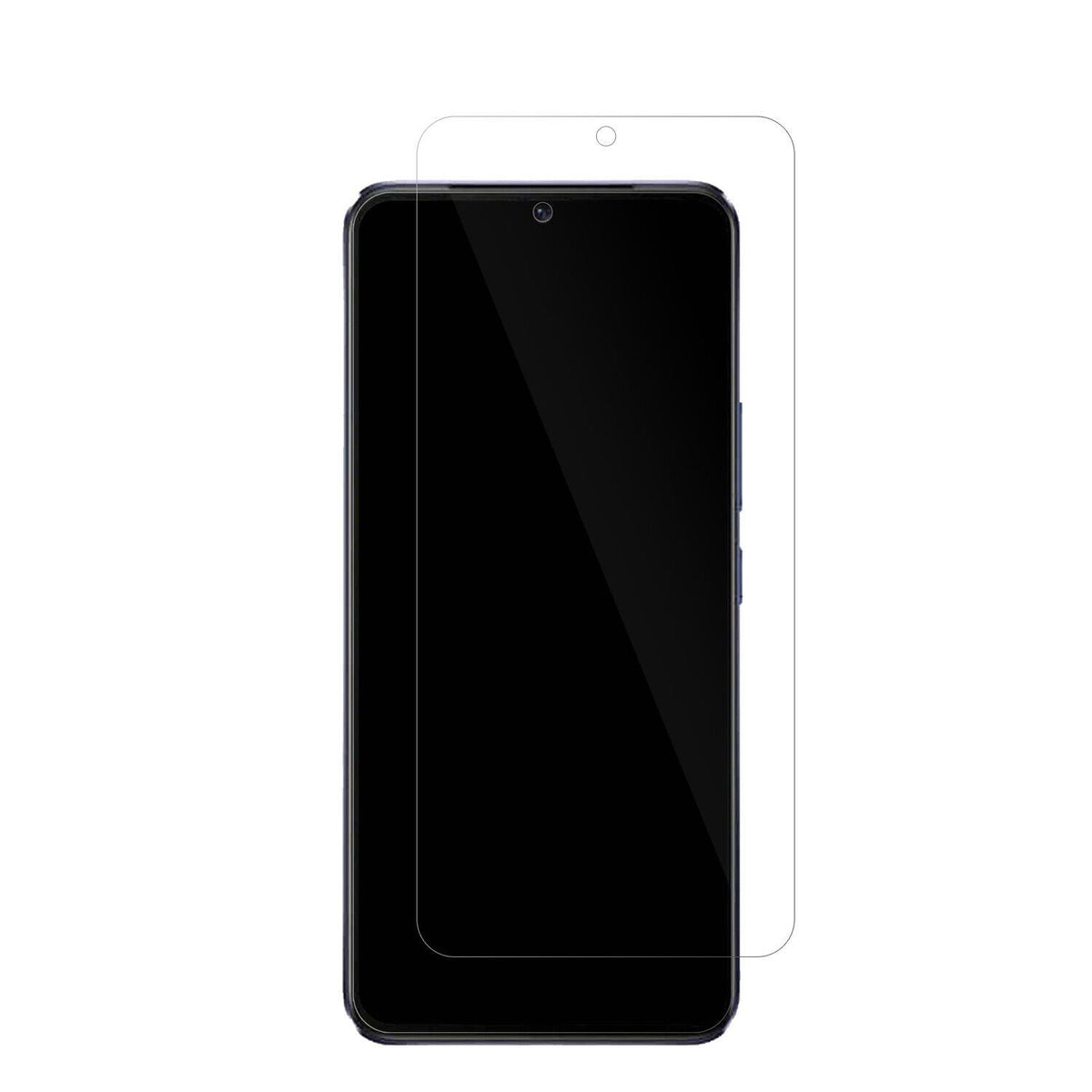 VivoV21 mit aufgebrachter dipos Displayschutzfolie, glasklare Darstellung ohne Einschränkungen