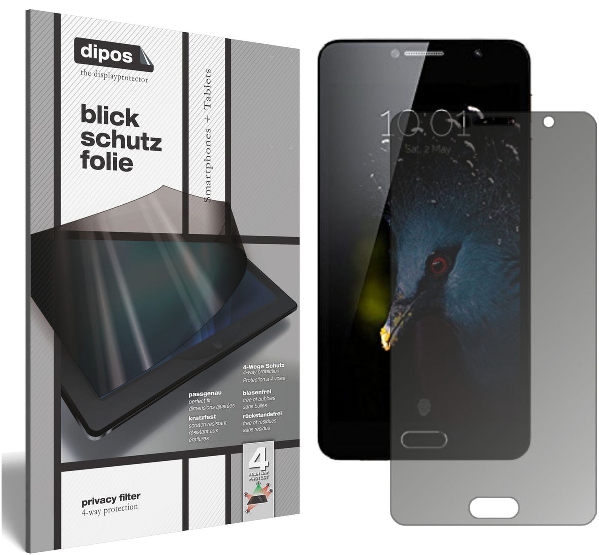 Blickschutzfolie für TCL Flash Plus 2 matt Schutzfolie Privacy