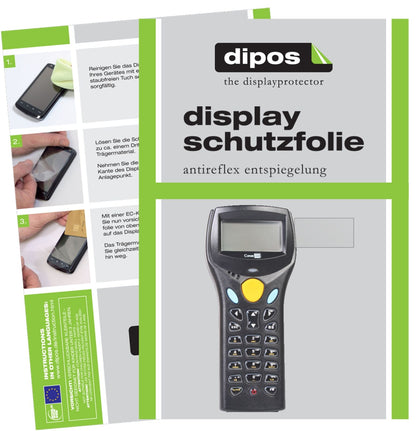 Cipherlab8330 mit aufgebrachter dipos Displayschutzfolie, die lästige Fingerabdrücke minimiert