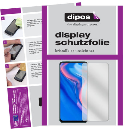 HuaweiP Smart Z (2019) mit aufgebrachter dipos Displayschutzfolie, glasklare Darstellung ohne Einschränkungen