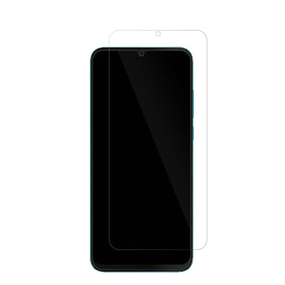 MicromaxIn 2b mit aufgebrachter dipos Displayschutzfolie, glasklare Darstellung ohne Einschränkungen