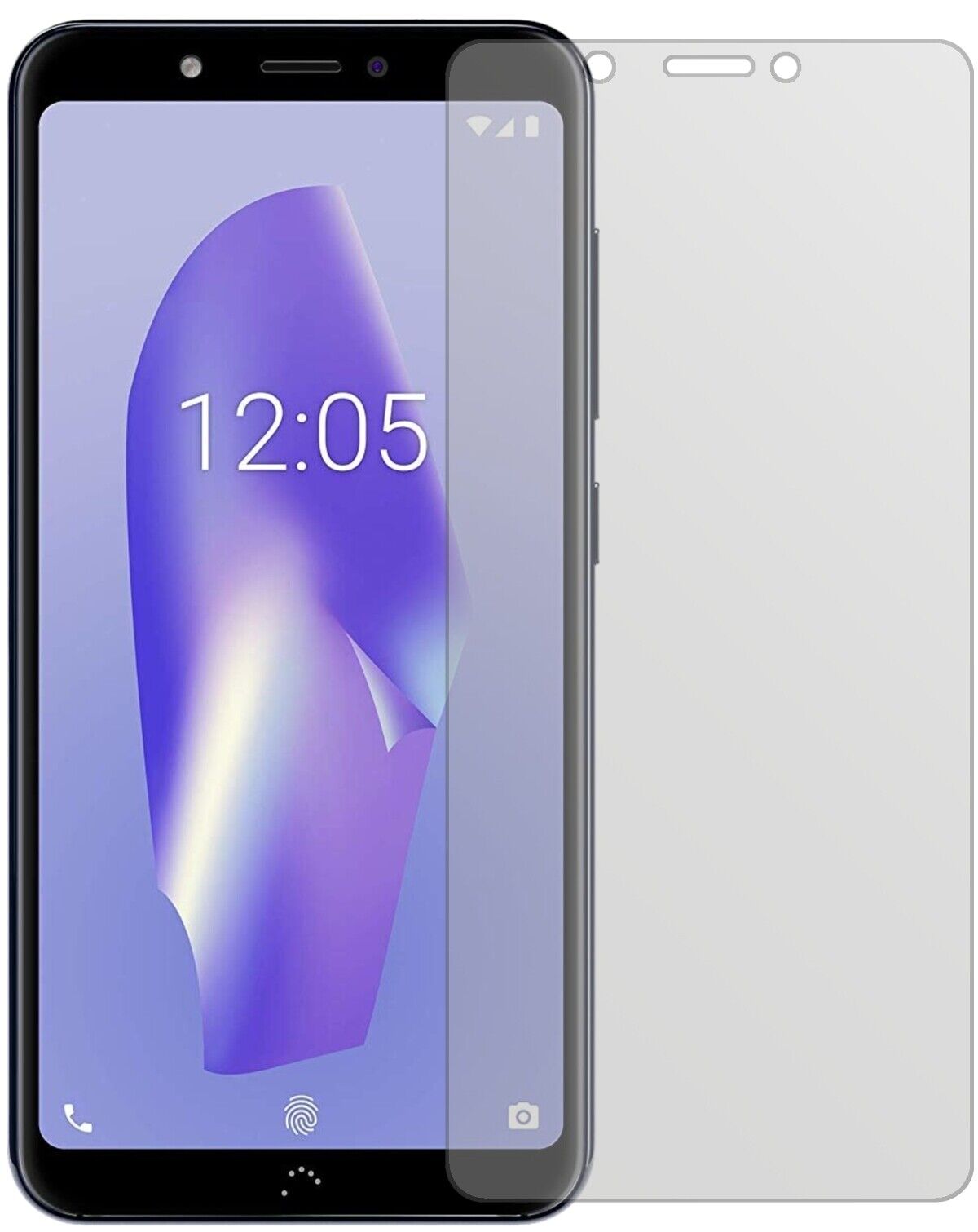 Matte Displayschutzfolie von dipos passend für BQ Aquaris C, präziser Zuschnitt und blasenfrei montiert
