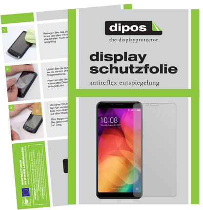 CoolpadNote 8 mit aufgebrachter dipos Displayschutzfolie, die lästige Fingerabdrücke minimiert