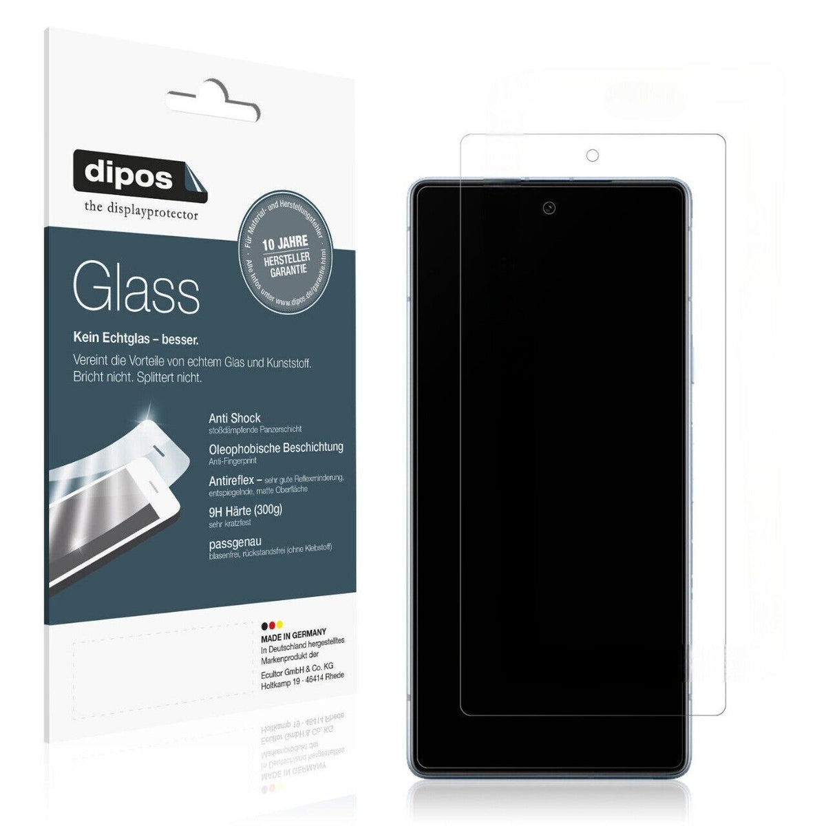 Matte Displayschutzfolie von dipos passend für Google Pixel 7a, 9H kratzfest und blasenfrei montiert