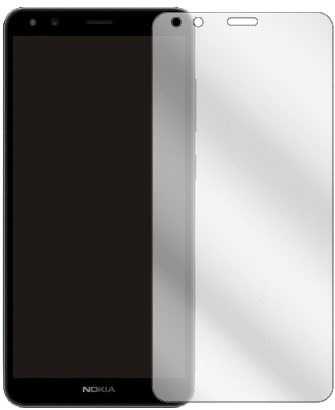NokiaC01 Plus mit aufgebrachter dipos Displayschutzfolie, glasklare Darstellung ohne Einschränkungen