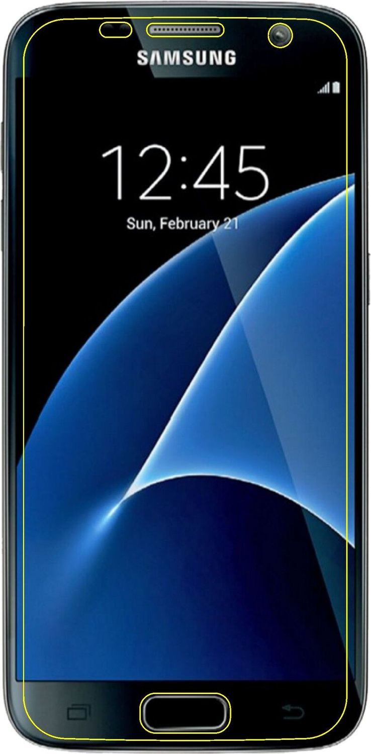 Dünne und klare Folie passend zugeschnitten für Galaxy S7 Samsung