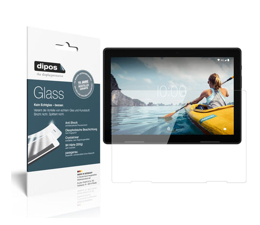 Klare Displayschutzfolie von dipos passend für Medion Lifetab P10710, 9H kratzfest und blasenfrei montiert