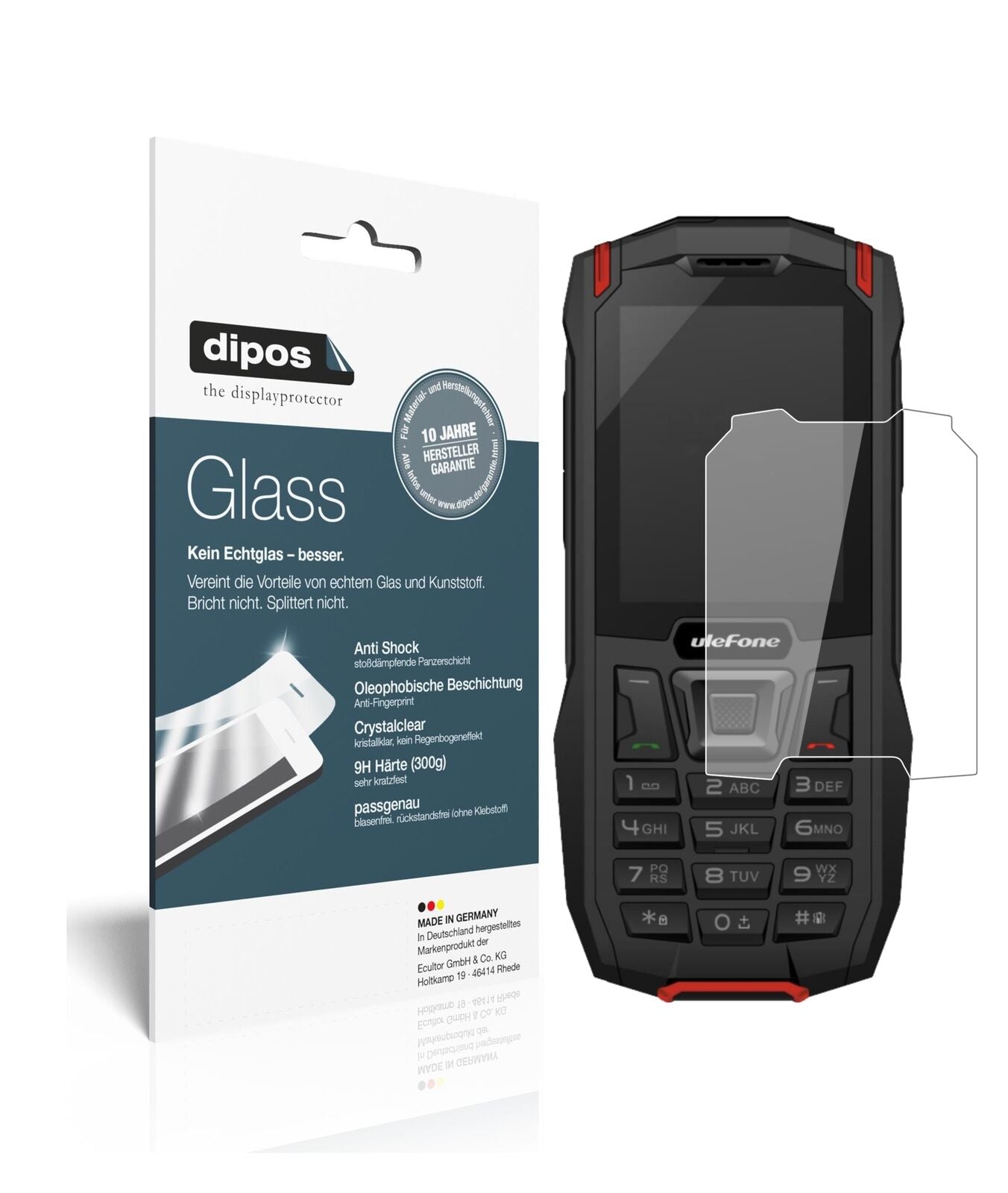 1x 9H Schutzfolie für Ulefone Armor Mini Panzerfolie