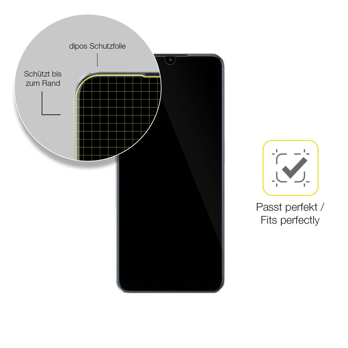 1x 3D Full Cover Schutzfolie für OPPO A58x