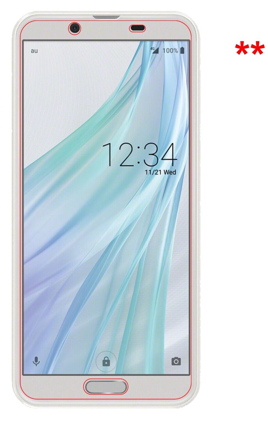 Dünne und klare Folie passend zugeschnitten für Sharp Aquos Sense2