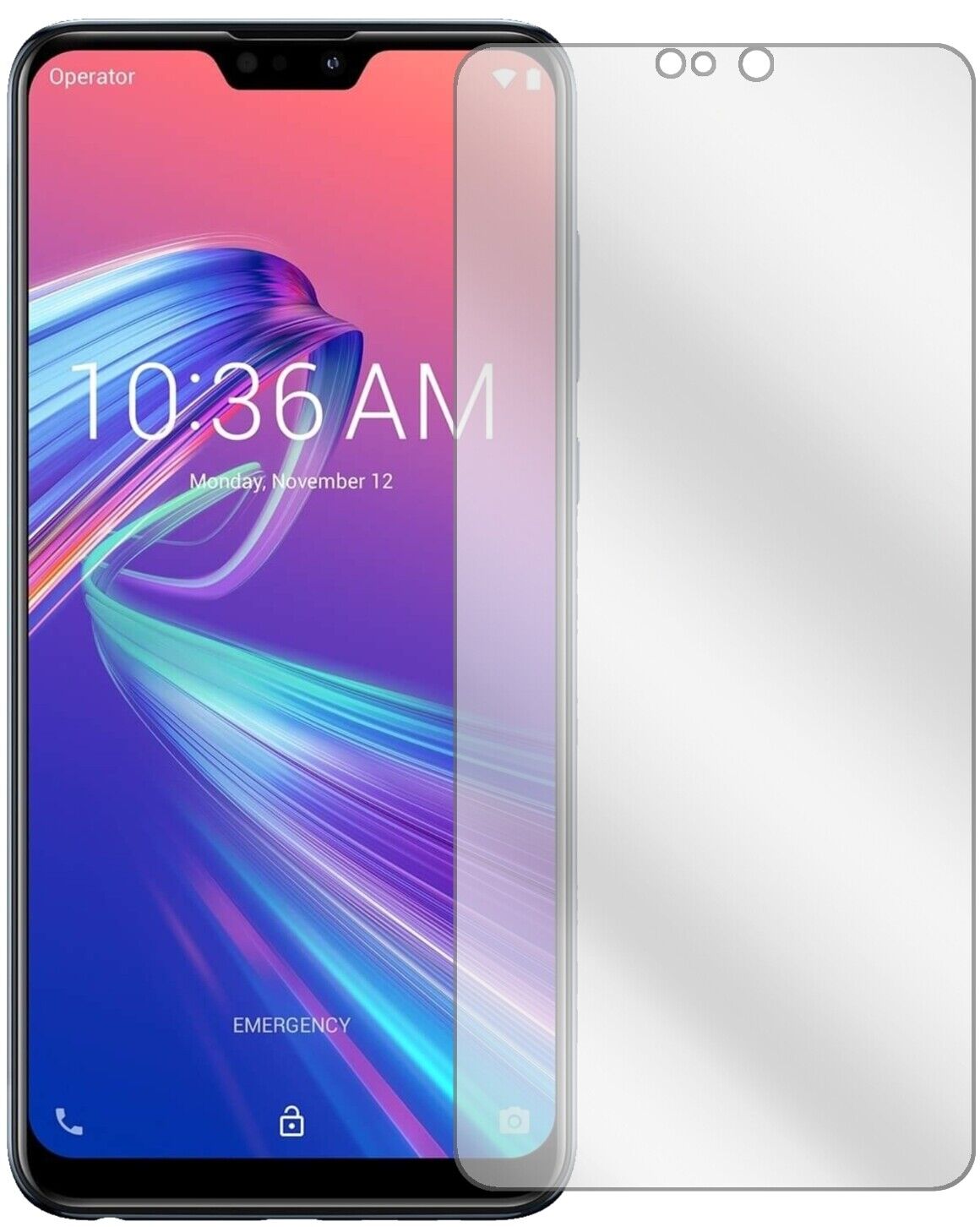 Klare Displayschutzfolie von dipos passend für Asus ZenFone Max Pro (M2), präziser Zuschnitt und blasenfrei montiert