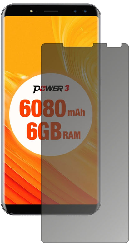 Blickschutzfolie für Ulefone Power 3 matt Schutzfolie Privacy
