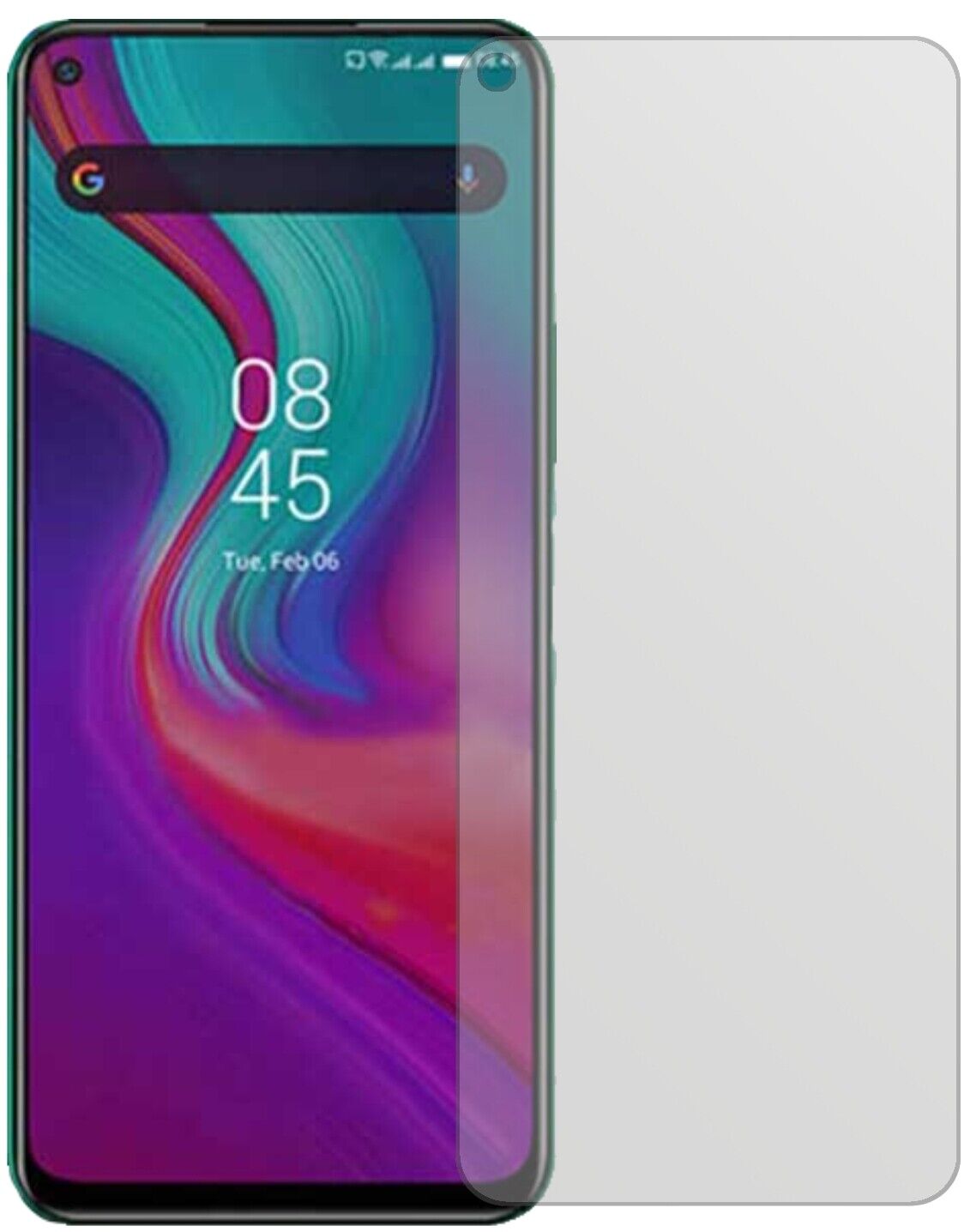 InfinixNote 7 mit aufgebrachter dipos Displayschutzfolie, die lästige Fingerabdrücke minimiert