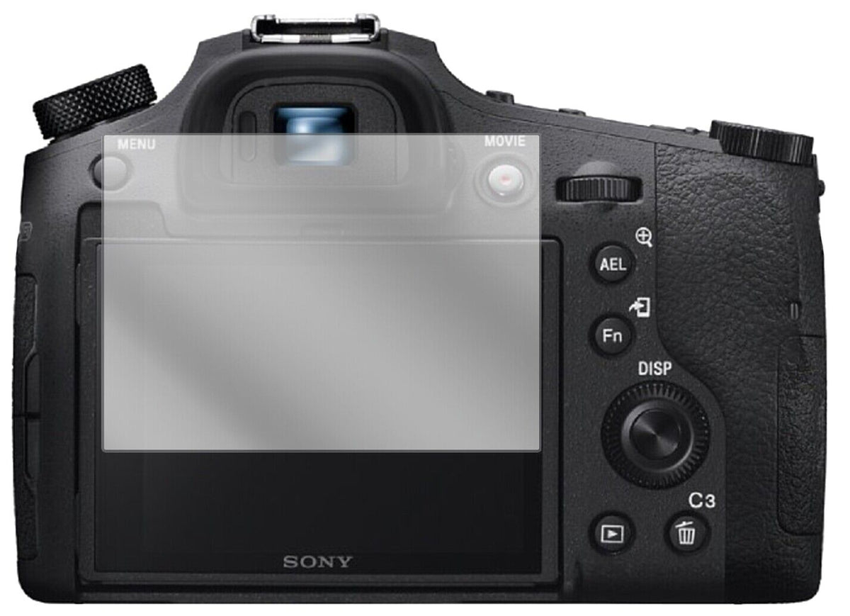 Klare Displayschutzfolie von dipos passend für Sony DSC-RX10M4, präziser Zuschnitt und blasenfrei montiert
