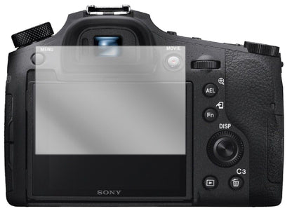 Klare Displayschutzfolie von dipos passend für Sony DSC-RX10M4, präziser Zuschnitt und blasenfrei montiert