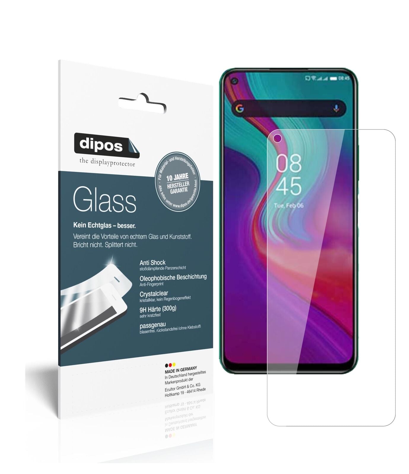 1x 9H Schutzfolie für Infinix Note 7 Panzerfolie