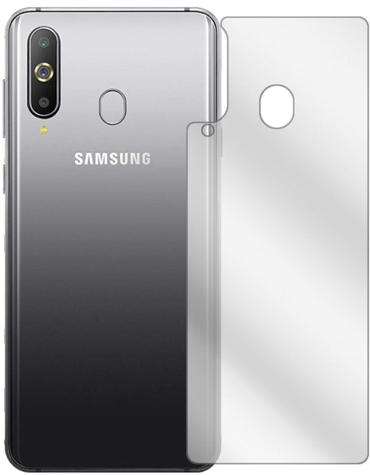 Klare Displayschutzfolie von dipos passend für Samsung Galaxy A8s Rückseite, präziser Zuschnitt und blasenfrei montiert