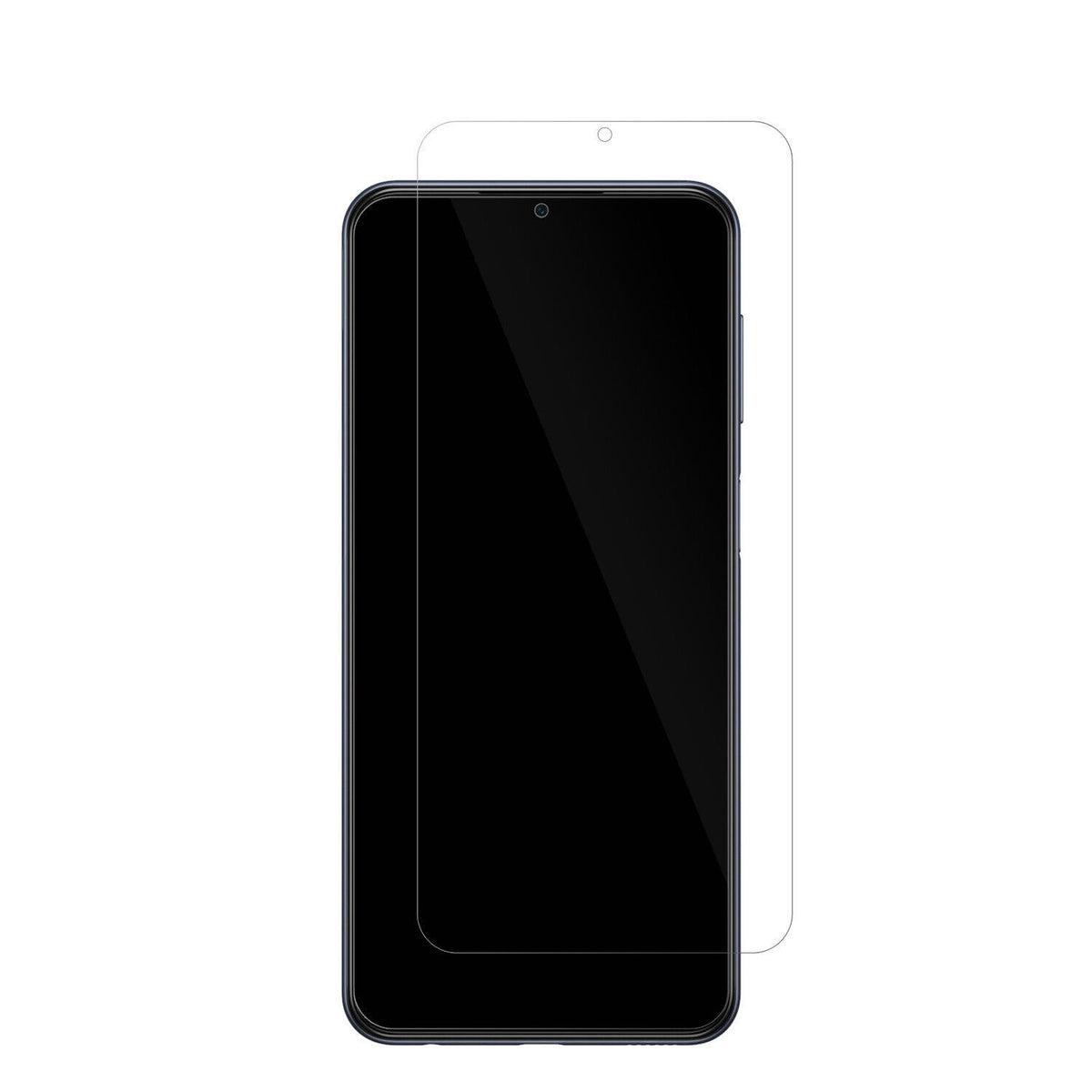 SamsungGalaxy M33 mit aufgebrachter dipos Displayschutzfolie, glasklare Darstellung ohne Einschränkungen