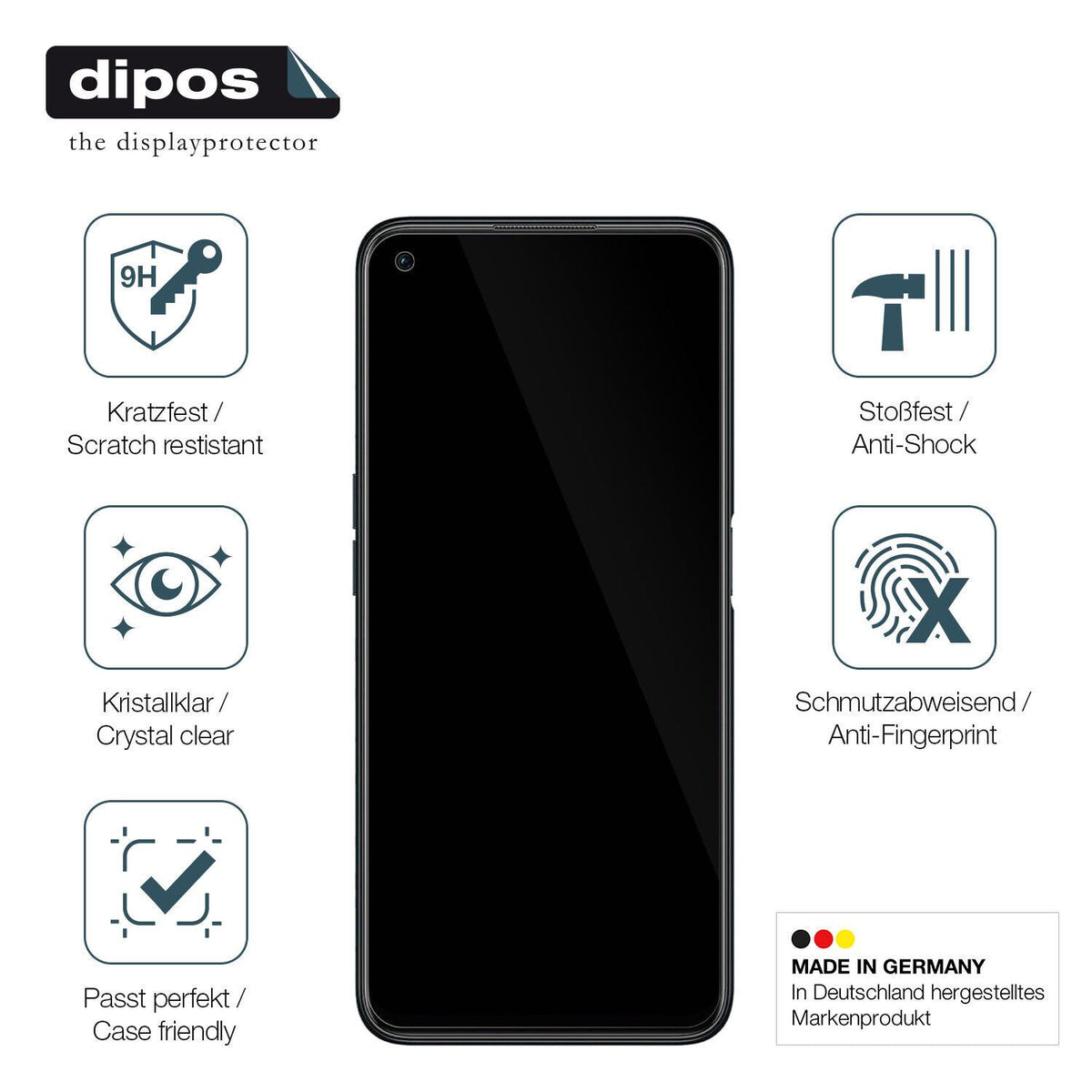 1x 9H Schutzfolie für OPPO A76 Panzerfolie